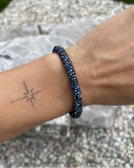 Náramek Swarovski STARDUST SINGLE modrý